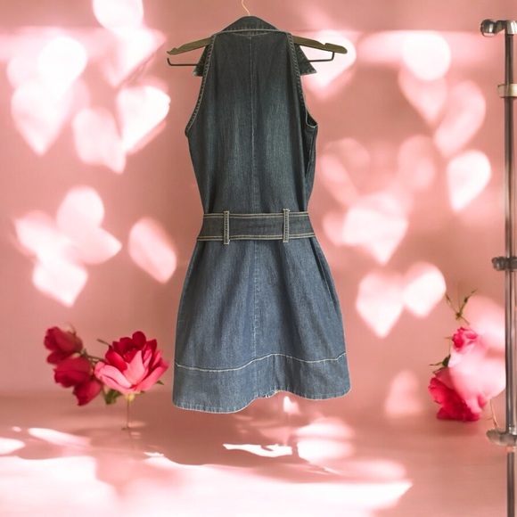 Denim Sleeveless Mini Dress - Picture 3 of 3